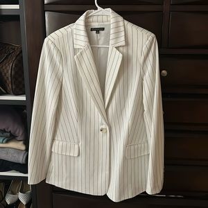 Adrianna Papell Ivory Striped Blazer